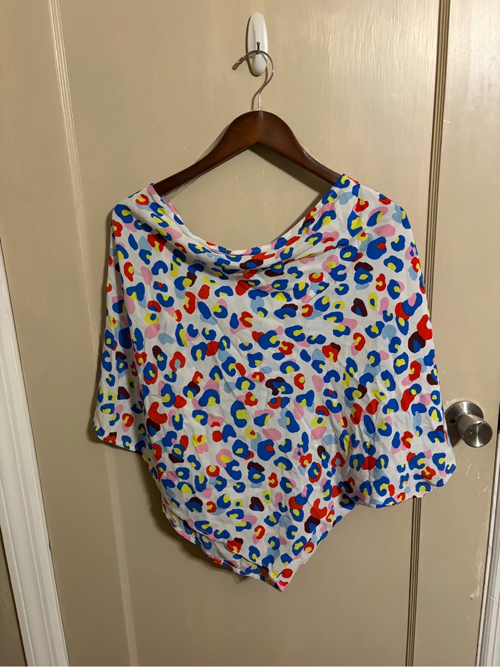 Emily Wonder one shoulder multi color blouse
